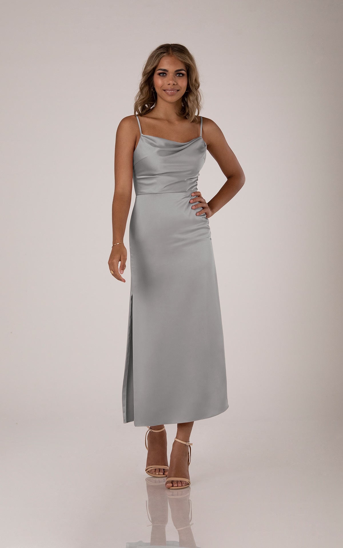 Aliza Tea Length - Charmeuse - Bridesmaid Dress - Sorella Vita