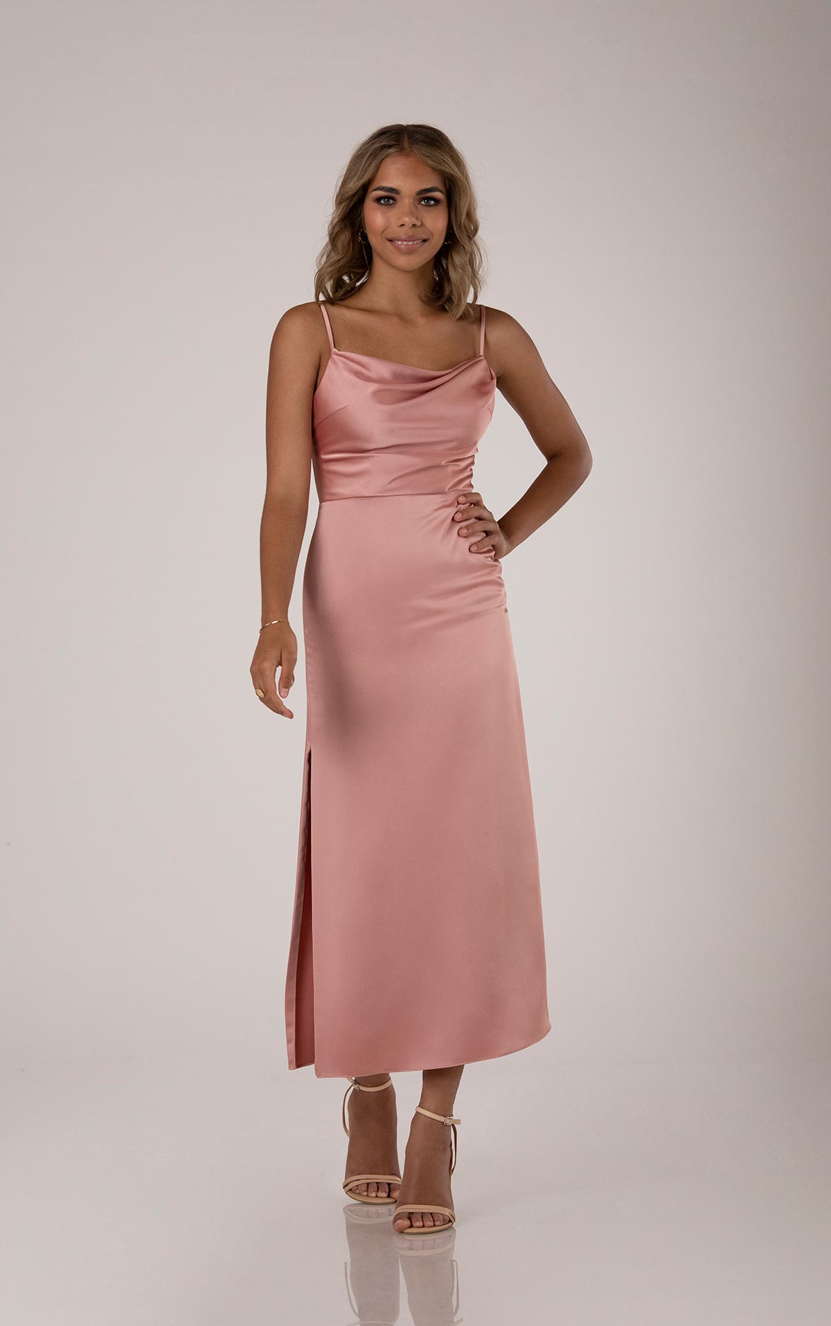 Aliza Tea Length - Charmeuse - Bridesmaid Dress - Sorella Vita