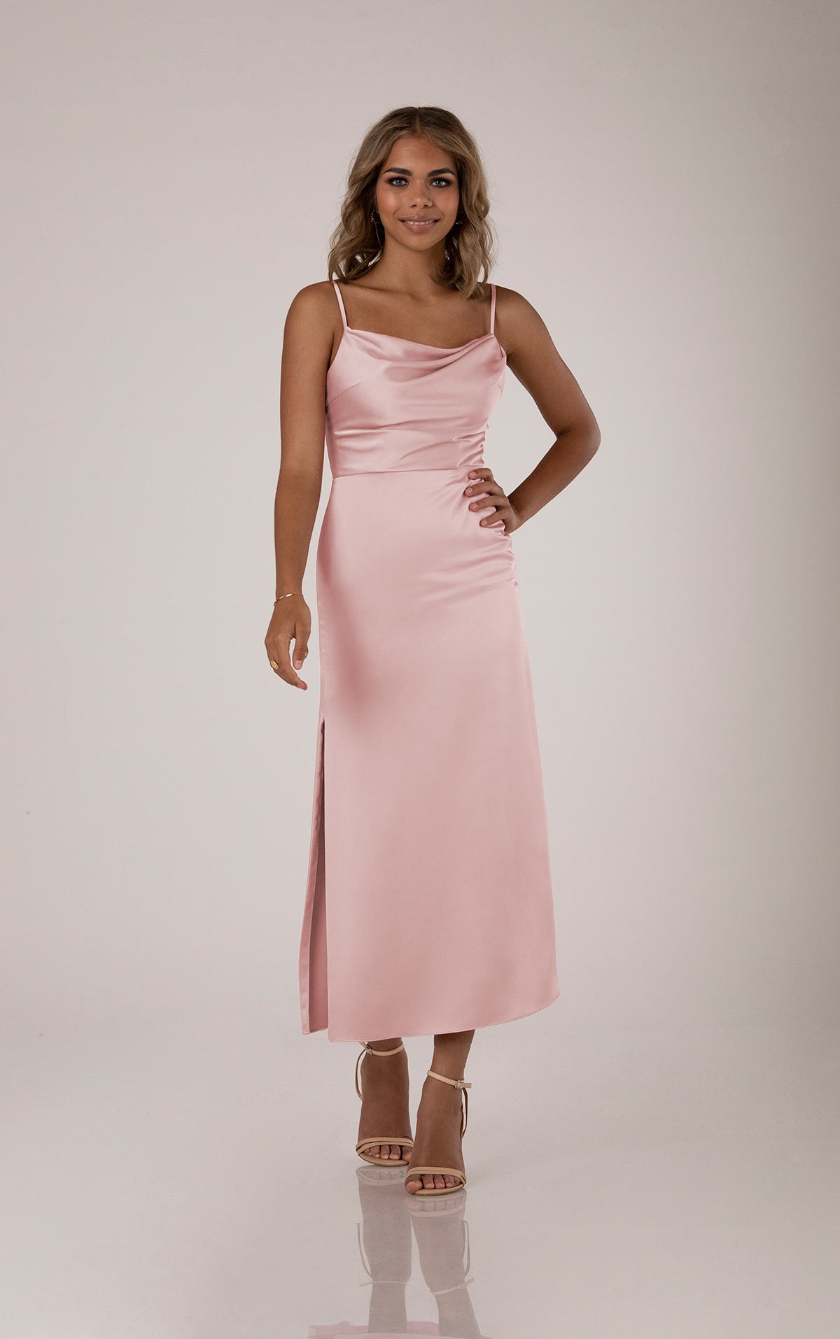 Aliza Tea Length - Charmeuse - Bridesmaid Dress - Sorella Vita