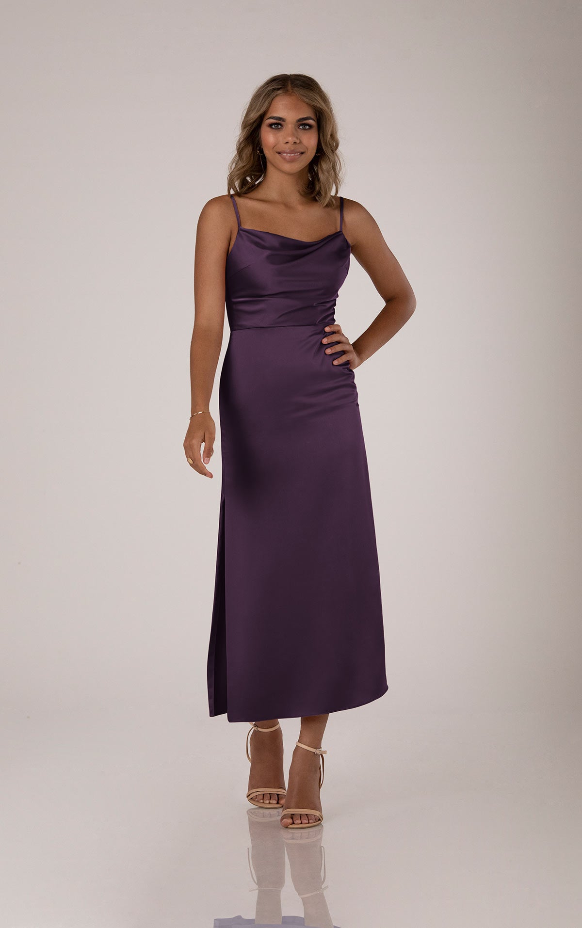 Aliza Tea Length - Charmeuse - Bridesmaid Dress - Sorella Vita