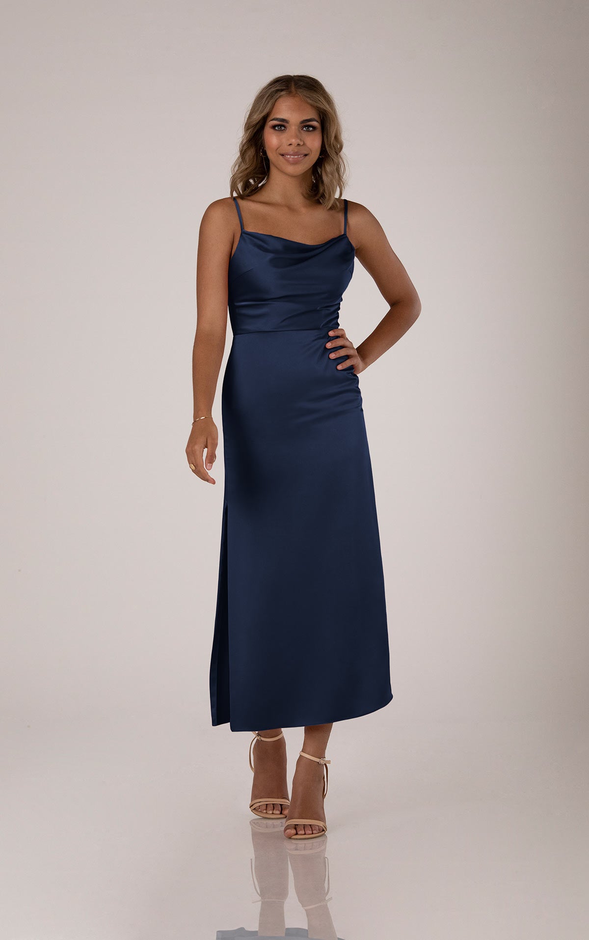 Aliza Tea Length - Charmeuse - Bridesmaid Dress - Sorella Vita