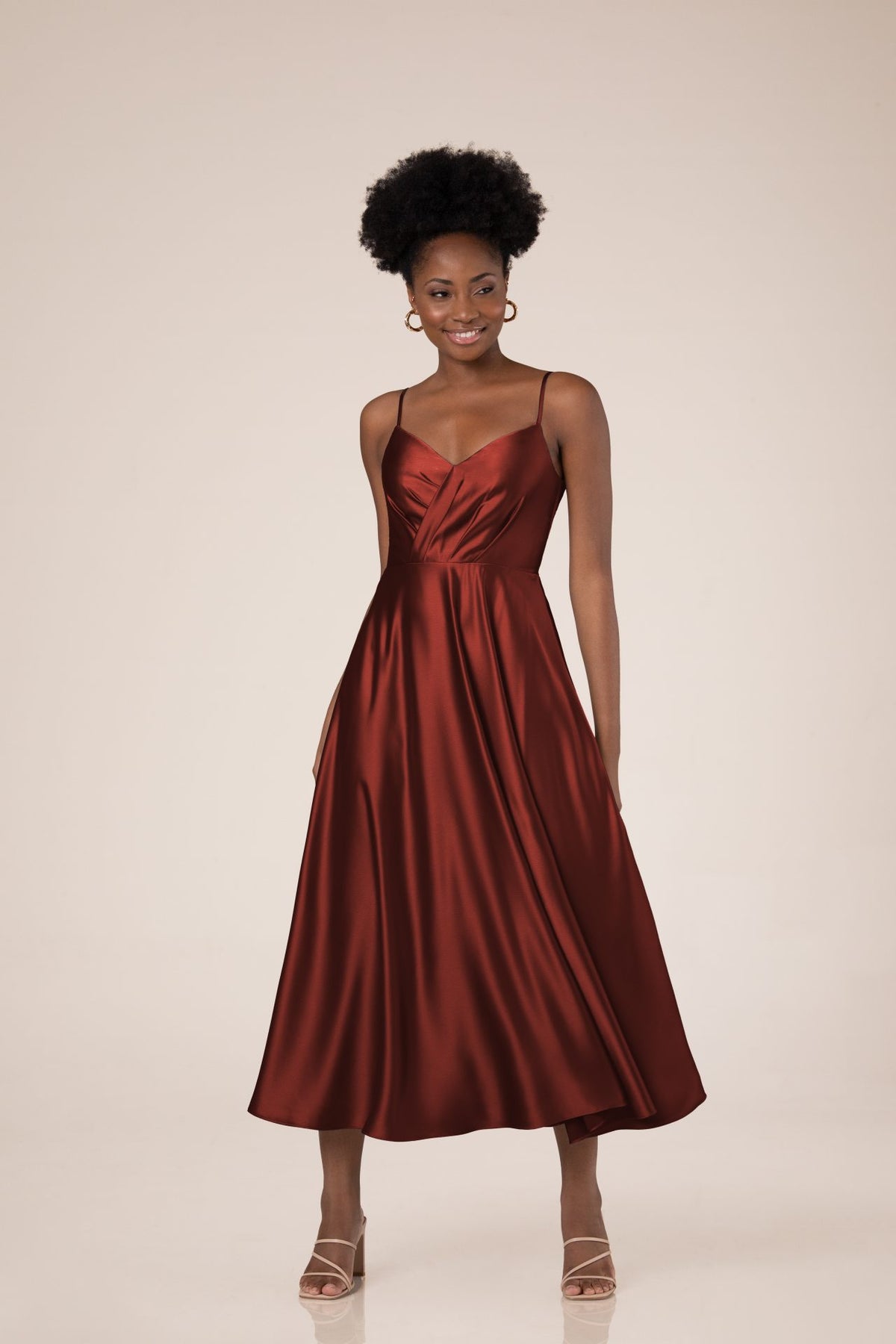 Mikayla Tea Length - Charmeuse - Bridesmaid Dress - Sorella Vita