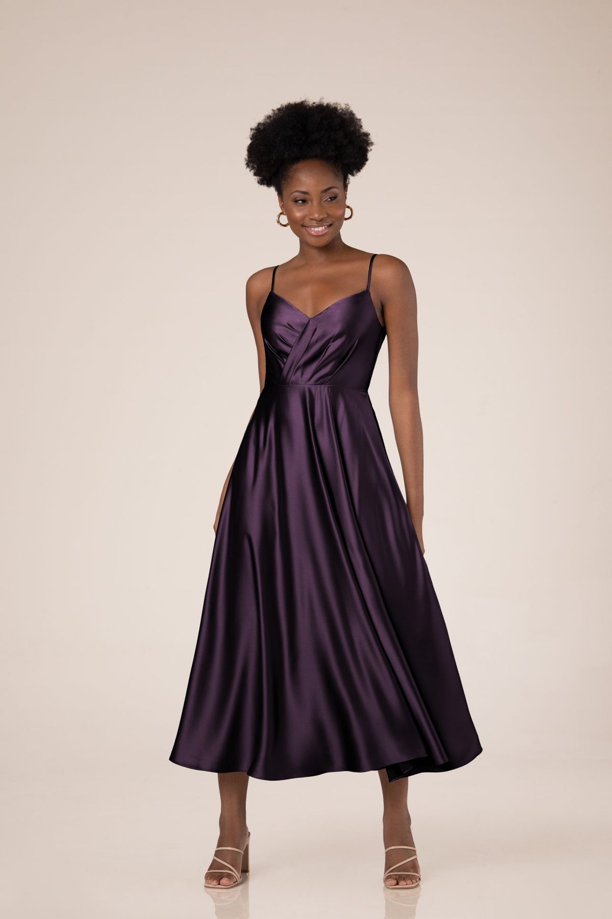 Mikayla Tea Length - Charmeuse - Bridesmaid Dress - Sorella Vita