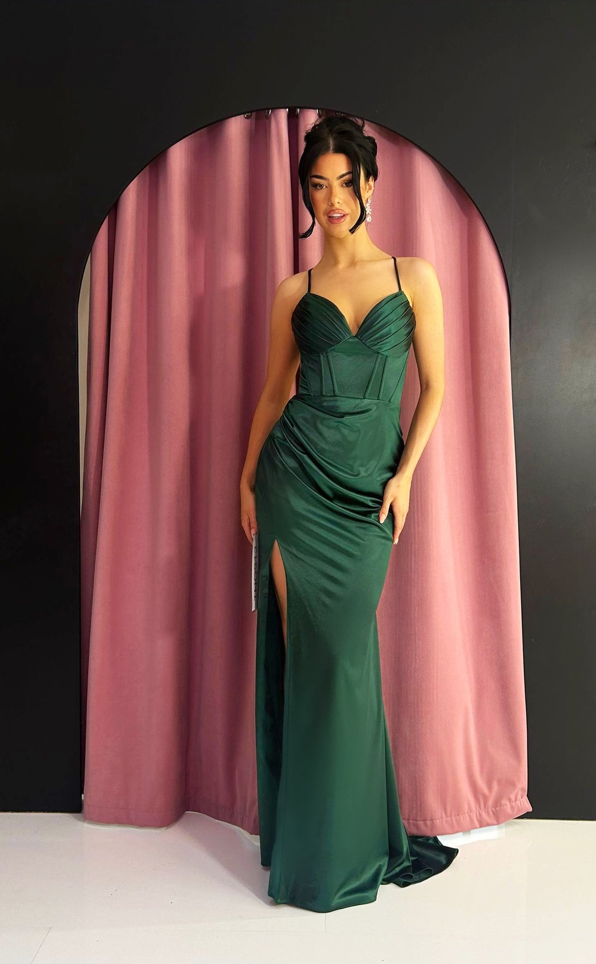 Alexis (TNQ913) Hunter Green - Dress - To The Nines