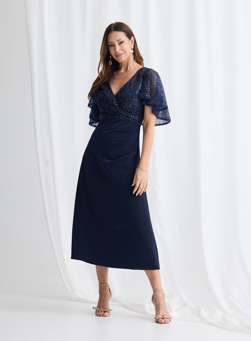 Joyce Flared Midi - Dress - Trellis Lane