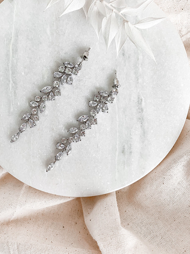 Emma - Crystal Drop Earrings - Jewellery - Wild Laurel