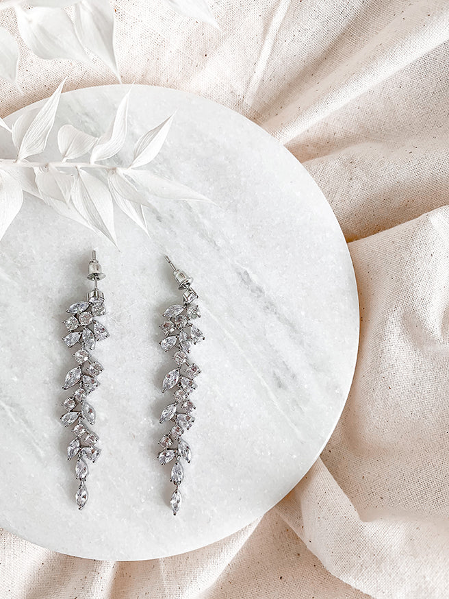 Emma - Crystal Drop Earrings - Jewellery - Wild Laurel