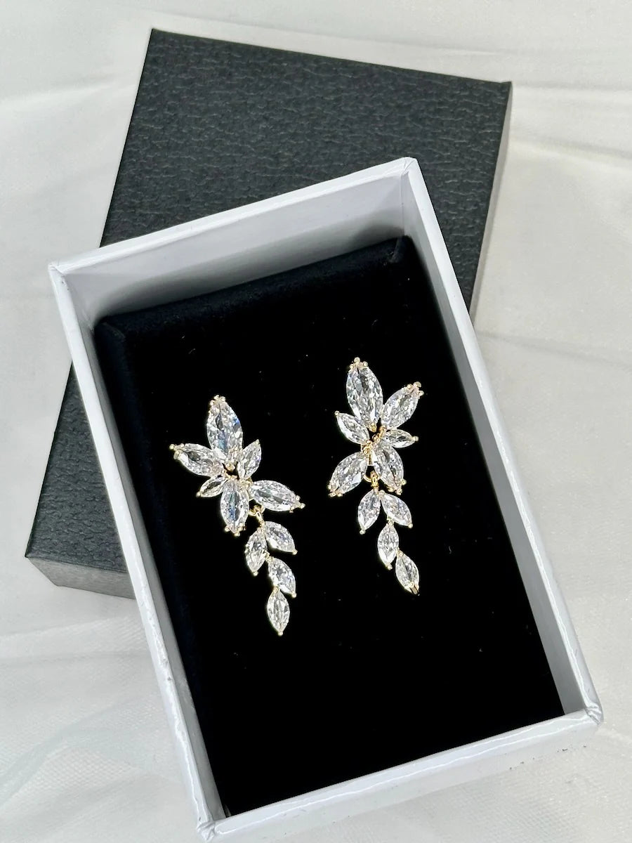 Celia Earring Gold - Jewellery - Windsor Bridal Jewellery