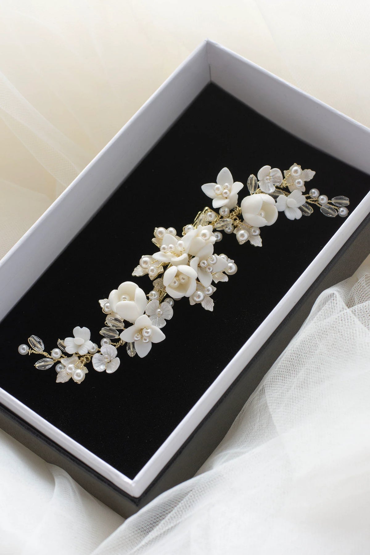 Charmaine Floral Vine Clip Gold - Jewellery - Windsor Bridal Jewellery