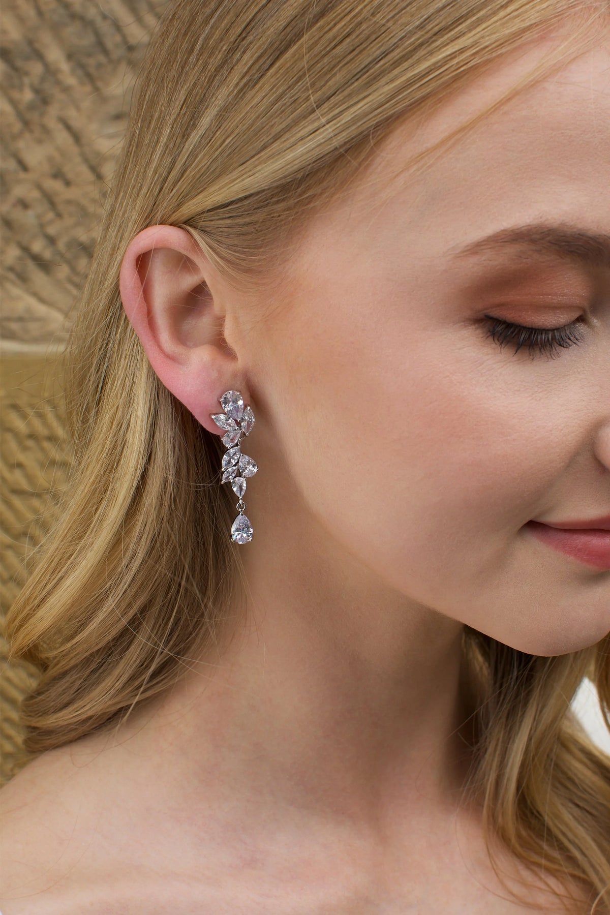 Claire Drop Earring Silver - Jewellery - Windsor Bridal Jewellery