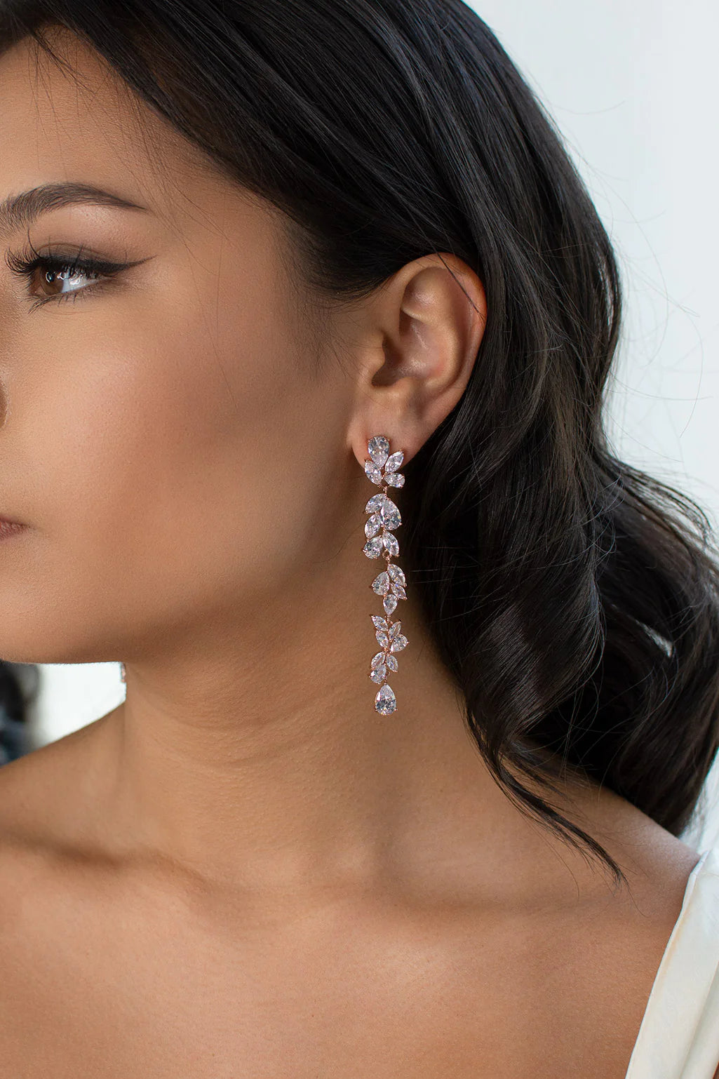 Claudia Long Drop Earring - Jewellery - Windsor Bridal Jewellery