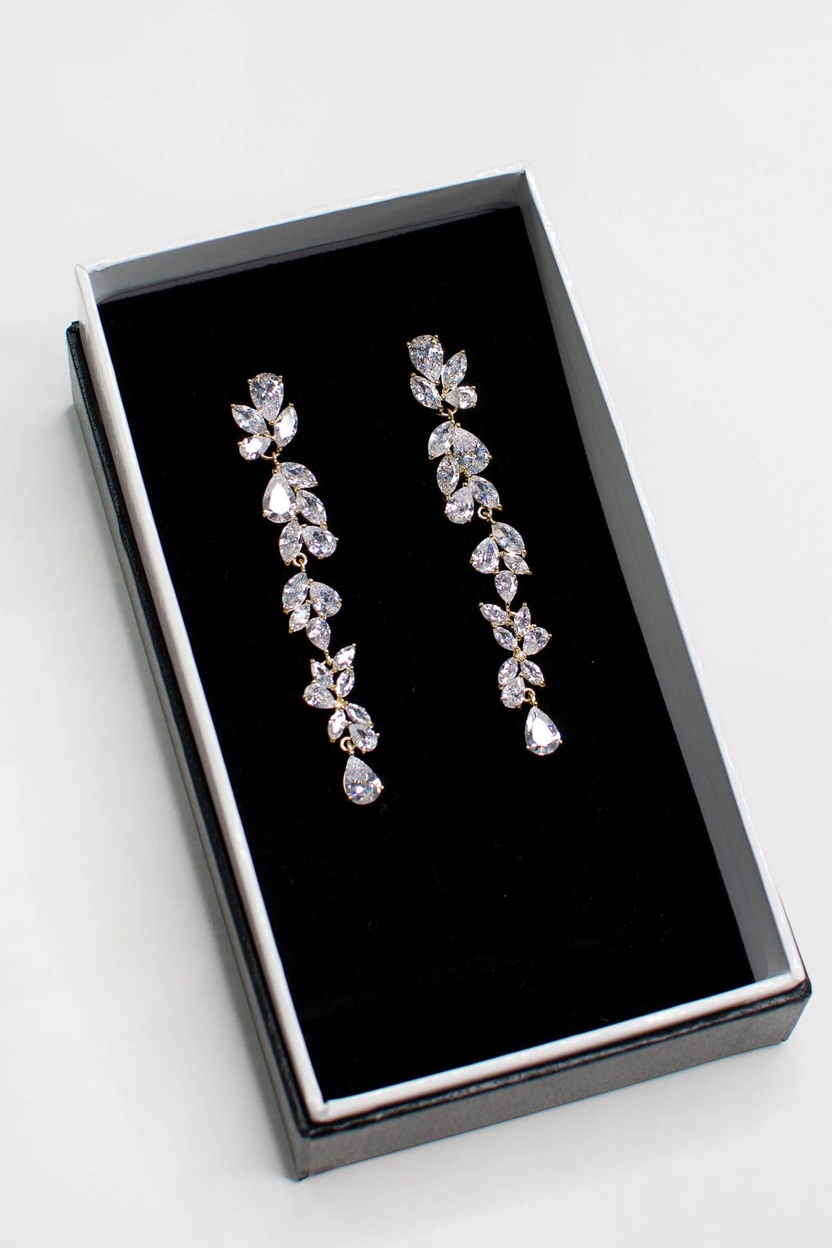 Claudia Long Drop Earring - Jewellery - Windsor Bridal Jewellery