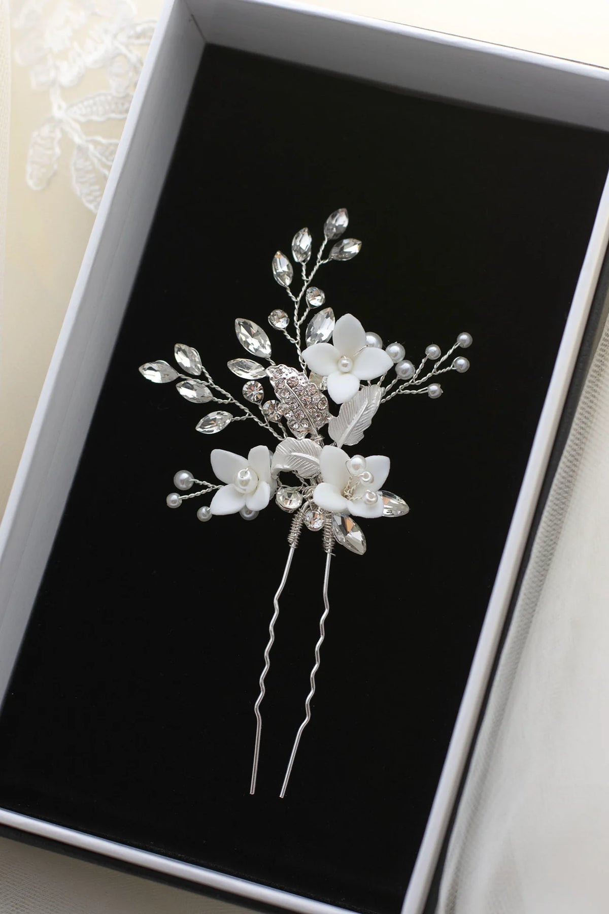 Lilith Hairpin Silver - Jewellery - Windsor Bridal Jewellery