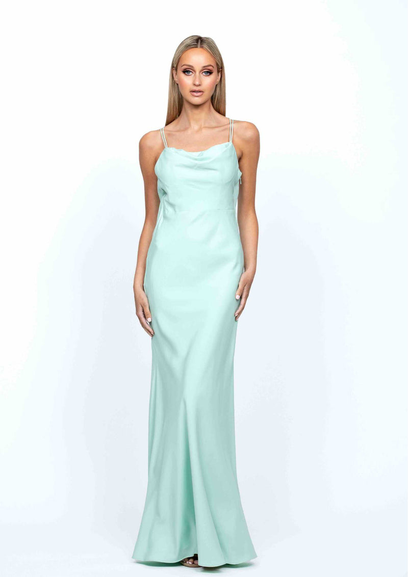 Lover Draped Cowl Gown 8 Mint - Dress - Bariano
