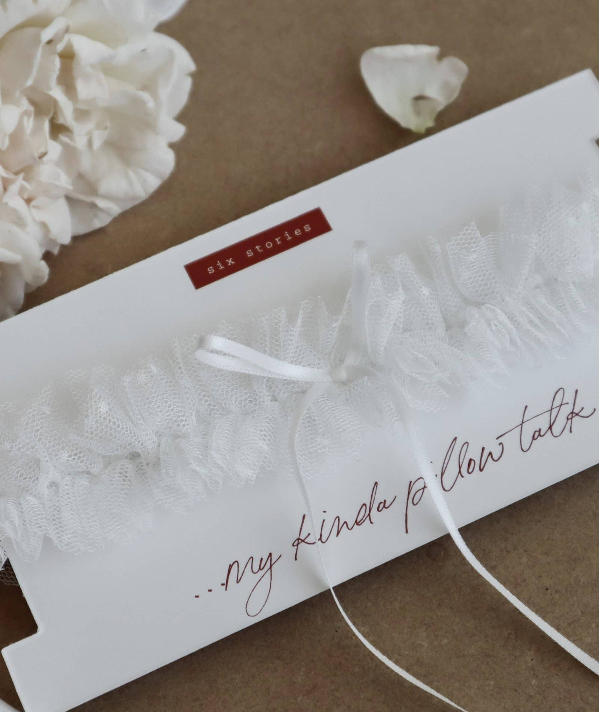 Polka Dot White Tulle Garter - Honey Fawn Boutique