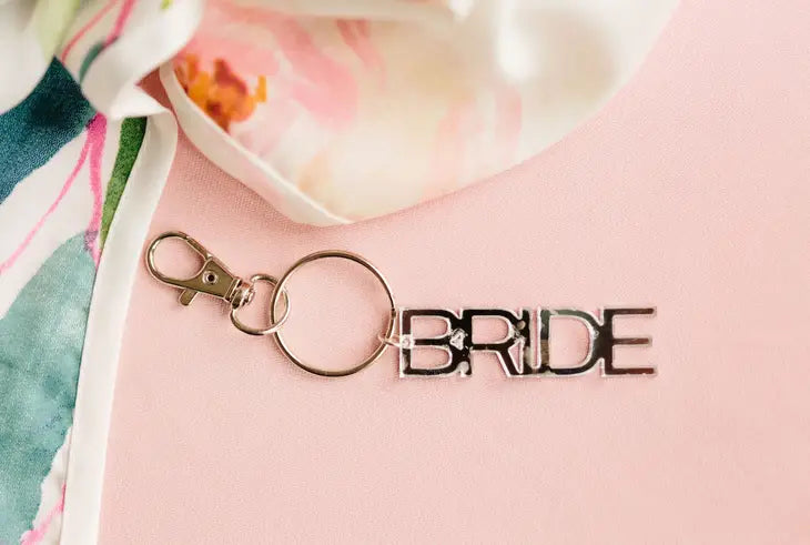 Silver Bride Keychain - Honey Fawn Boutique