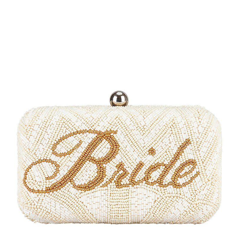 Bride Box Clutch - Ivory And Amber - Honey Fawn Boutique