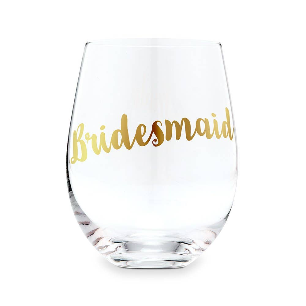 Stemless Wine Glass Gift For Wedding Party - Bridesmaid - Giftware - Weddingstar