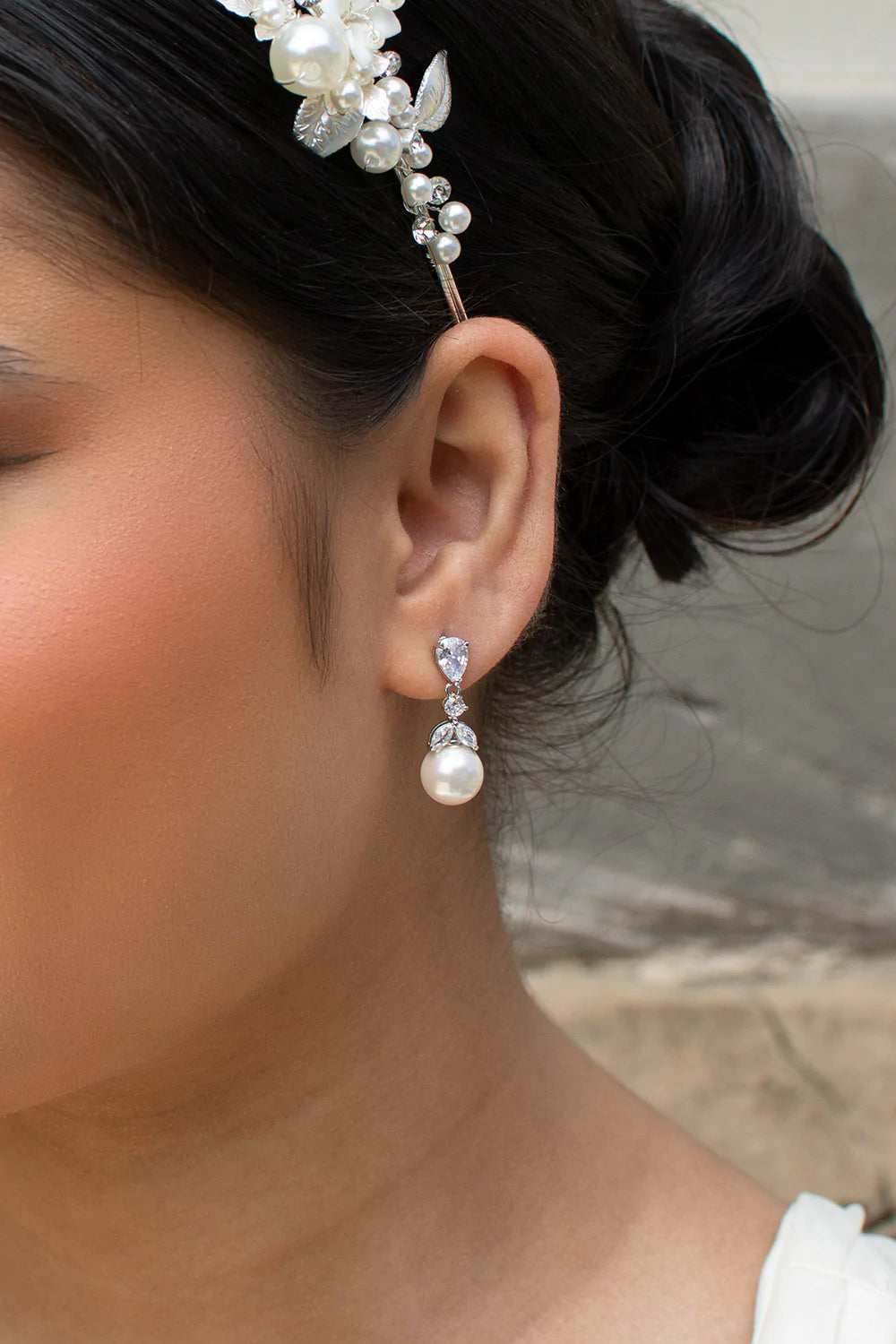 Betty Earring Silver - Jewellery - Windsor Bridal Jewellery